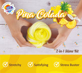 Pina Colada 2-in-1 Slime Kit for Kids 100% Safe & Non Toxic - EKT3667
